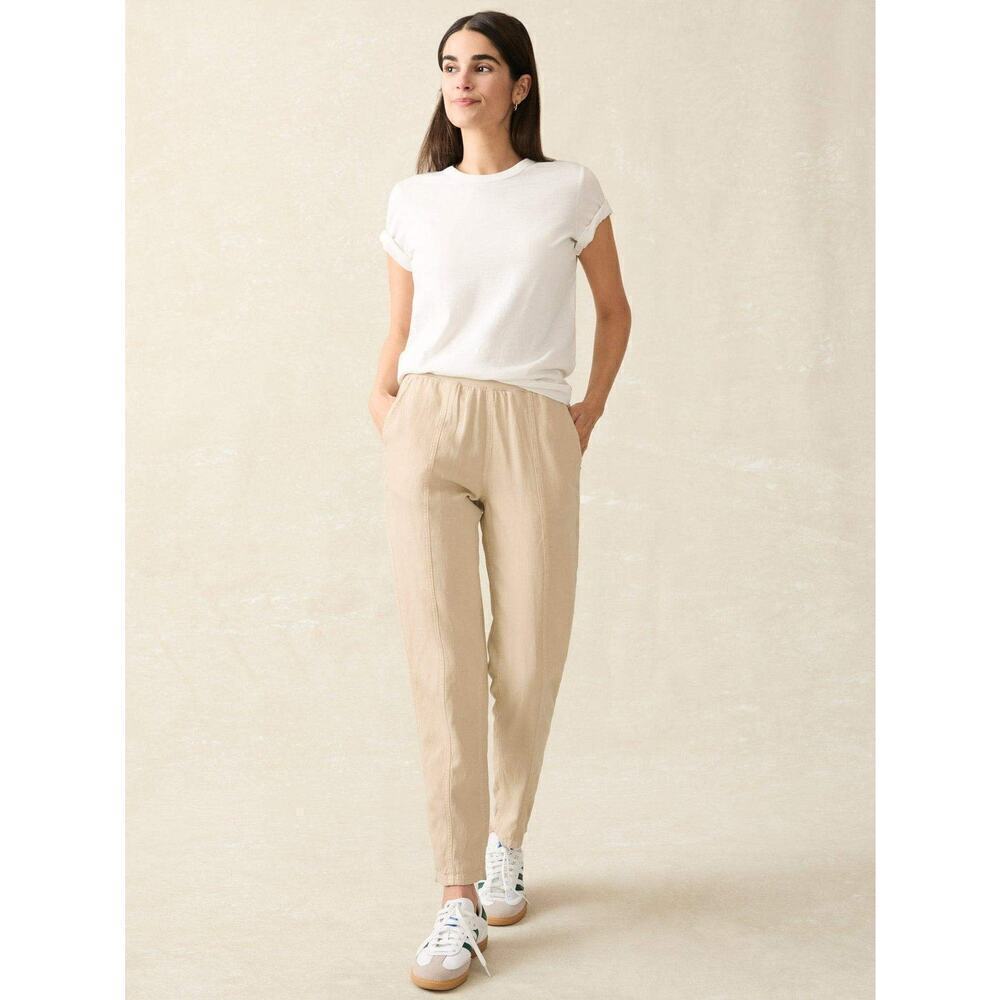 Faherty Arlie Pant Safari Beige Women’s Size Small Tencel Organic Cotton